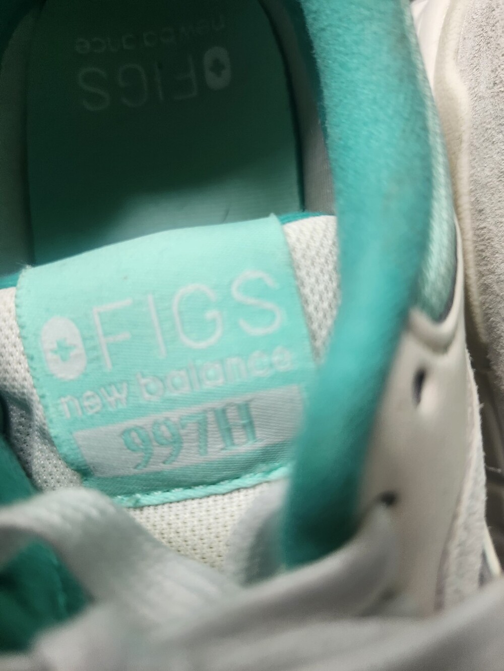 New Balance Mint Green and White Women's Athletic Sneakers - Picture 6 of 9